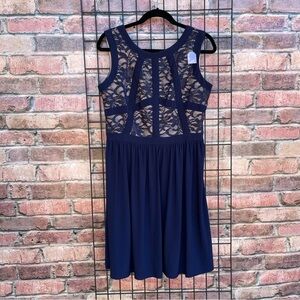 R&M Richards navy blue dress size 10